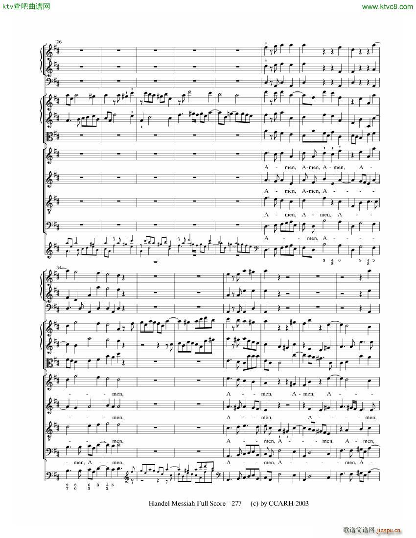 G F Handel Messiah Open Score 七36
