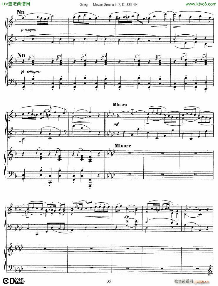 Grieg Sonata K 533 Mozart 2nd Piano Grieg35