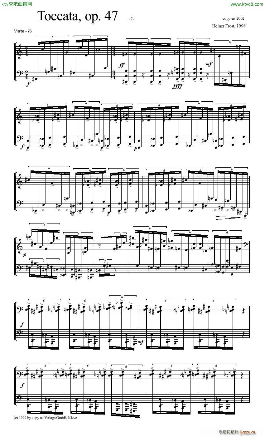 Heiner Frost Toccata for piano1