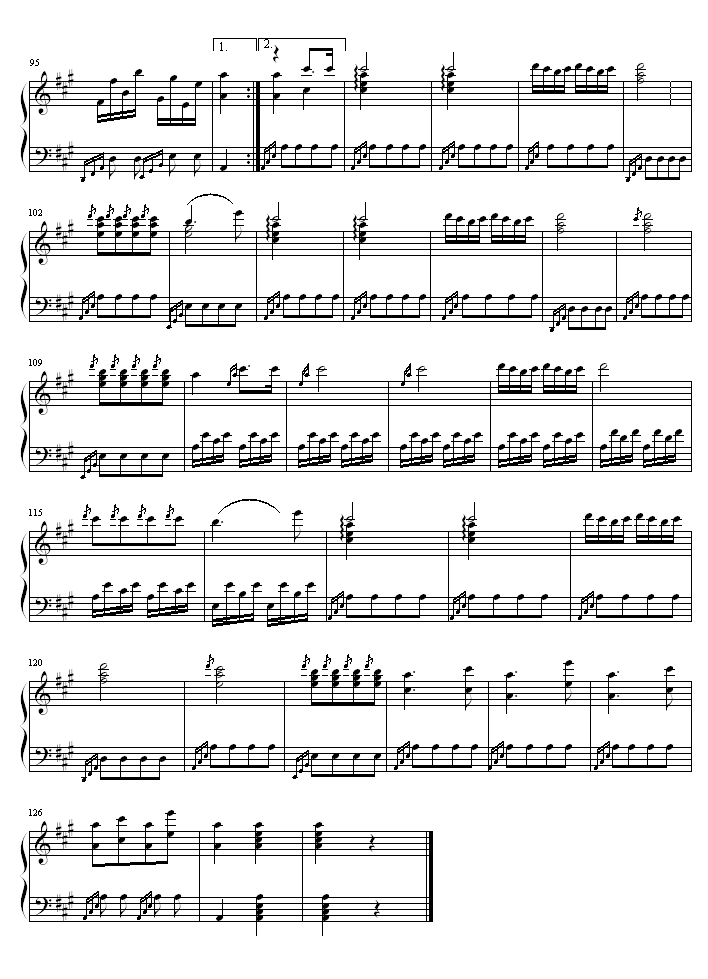土耳其进行曲-（原版）-钢琴谱(钢琴曲)-莫扎特4