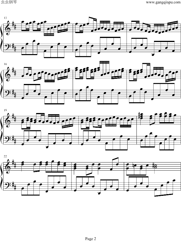 卡农―canon-钢琴谱(钢琴曲)-帕赫贝尔-Pachelbel2