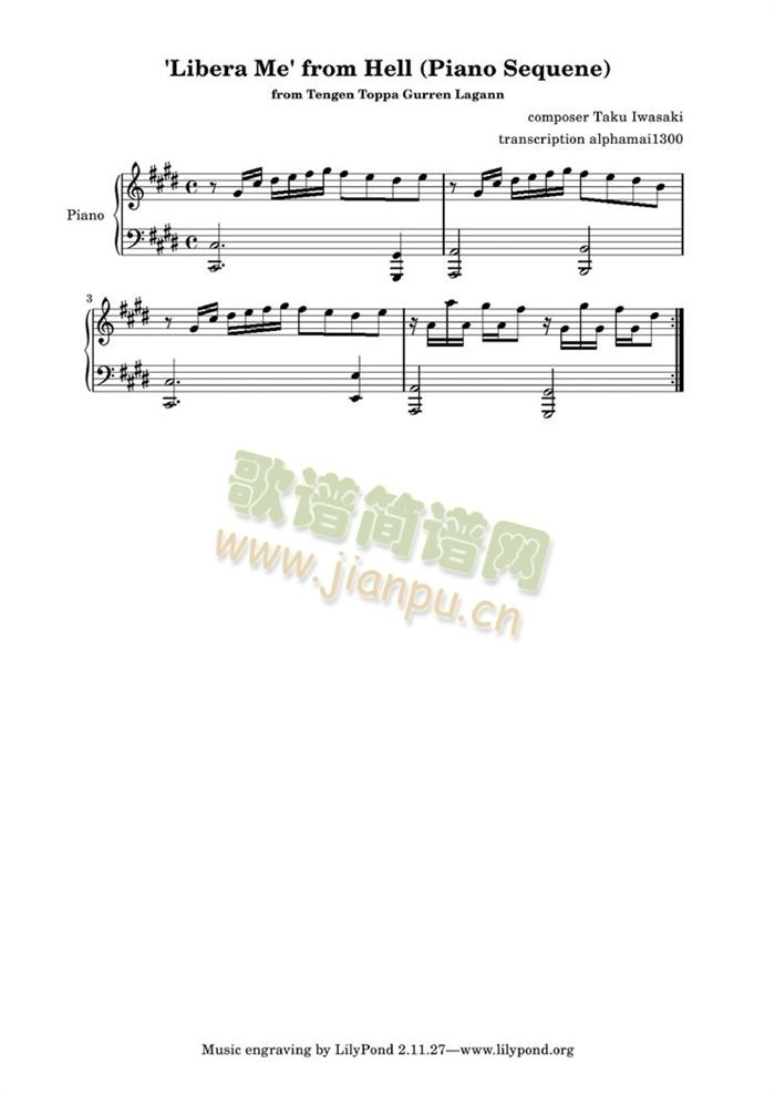 Libera Me From Hell piano sequence1