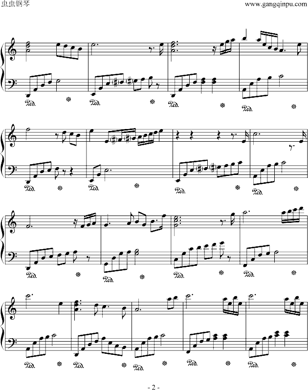 tears 眼泪---钢琴超级简易演奏版-钢琴谱(钢琴曲)-未知分类2