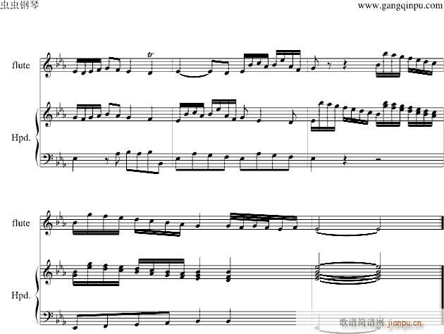 巴赫羽管键琴协奏曲BWV1031第一乐章_巴赫-P.E.Bach4