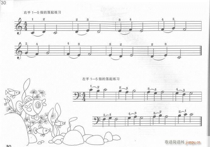儿童钢琴入门教程  手指训练操21-4010