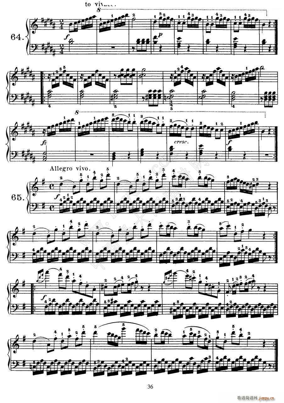 Czerny - 100 Progressive Studies Op 139（58―68）4