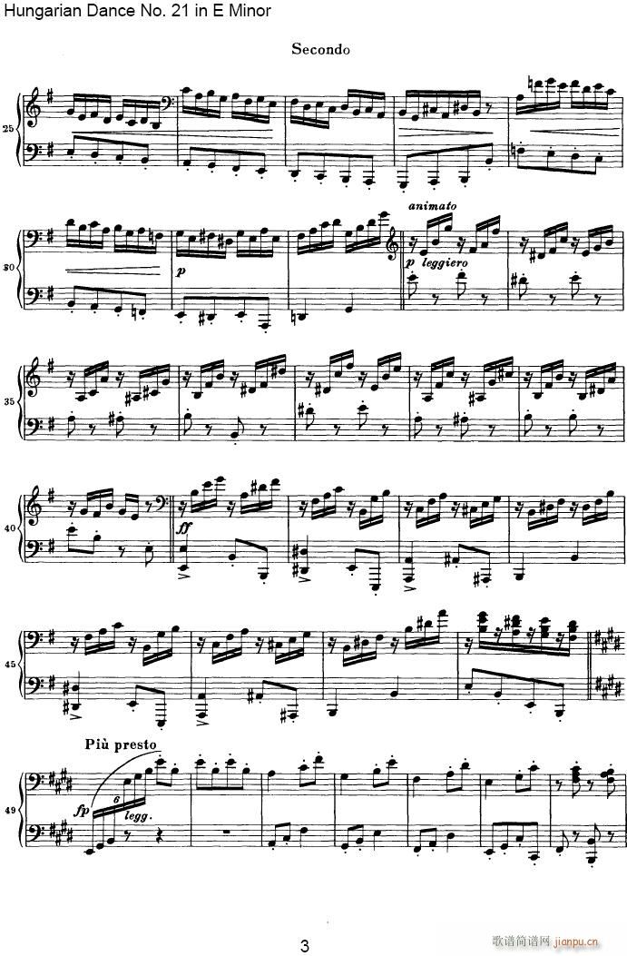 Hungarian Dance NO.21in E Minor63