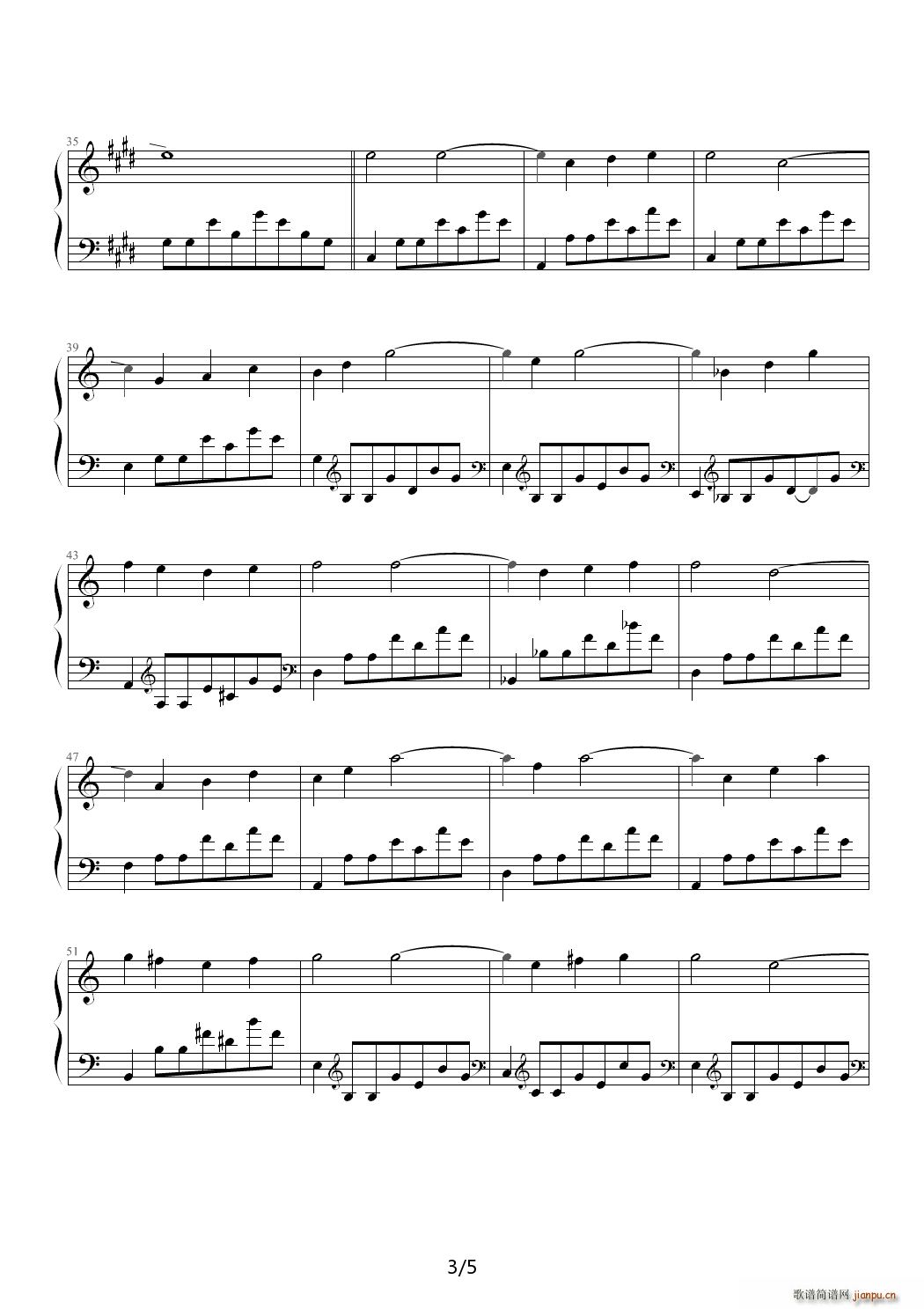 佛瑞《摇篮曲》 E调3