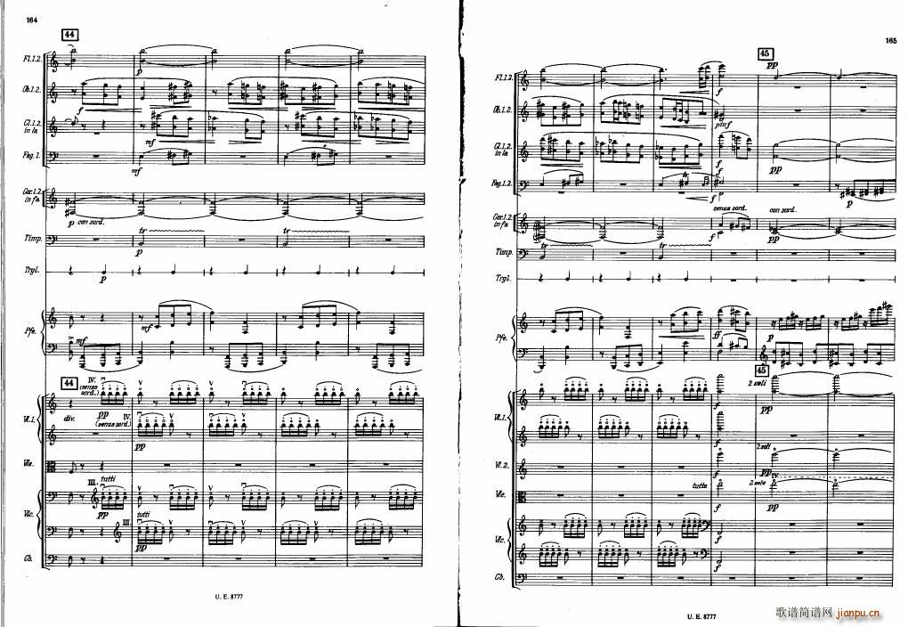 Bartok SZ 83 Piano Concerto No1 Full Score 二42