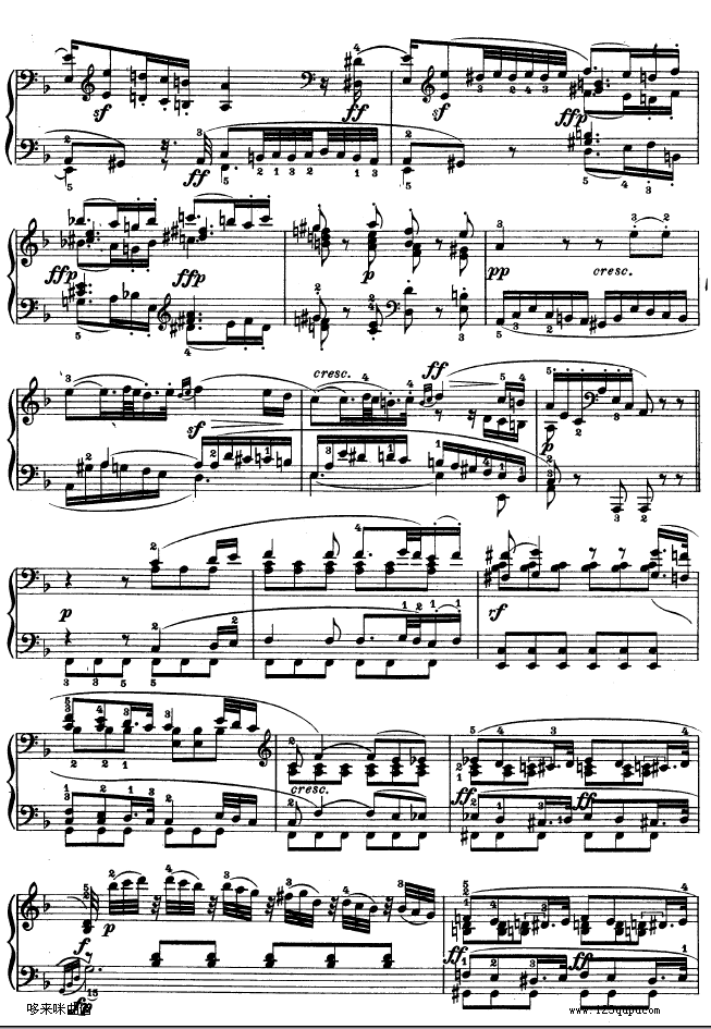 D大调第七钢琴奏鸣曲 - Op. 10 No--3-贝多芬11
