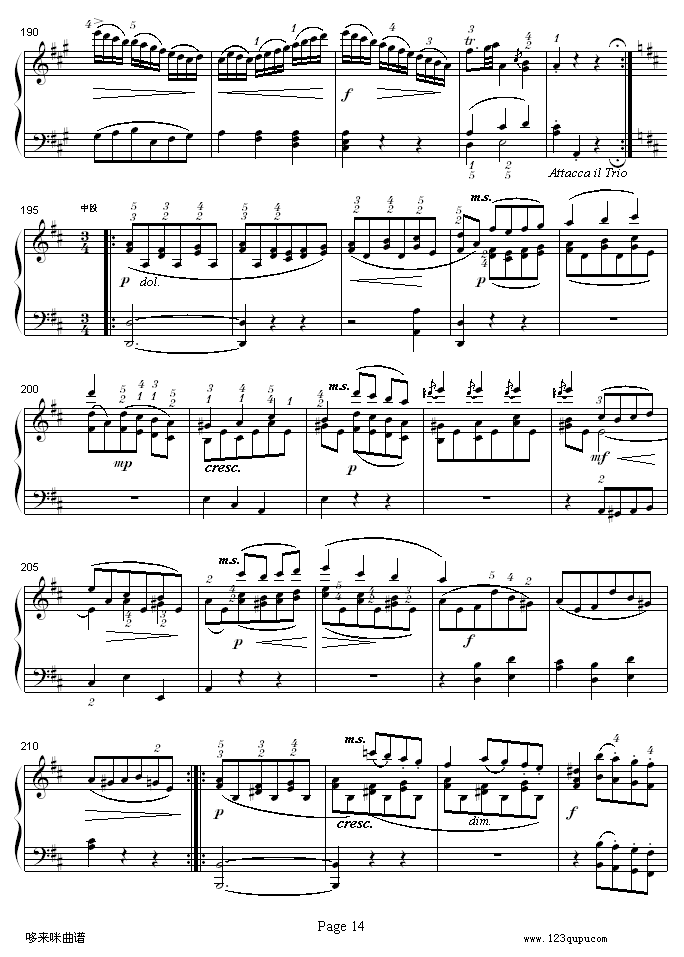 A大调钢琴奏鸣曲K331-寒风-莫扎特14