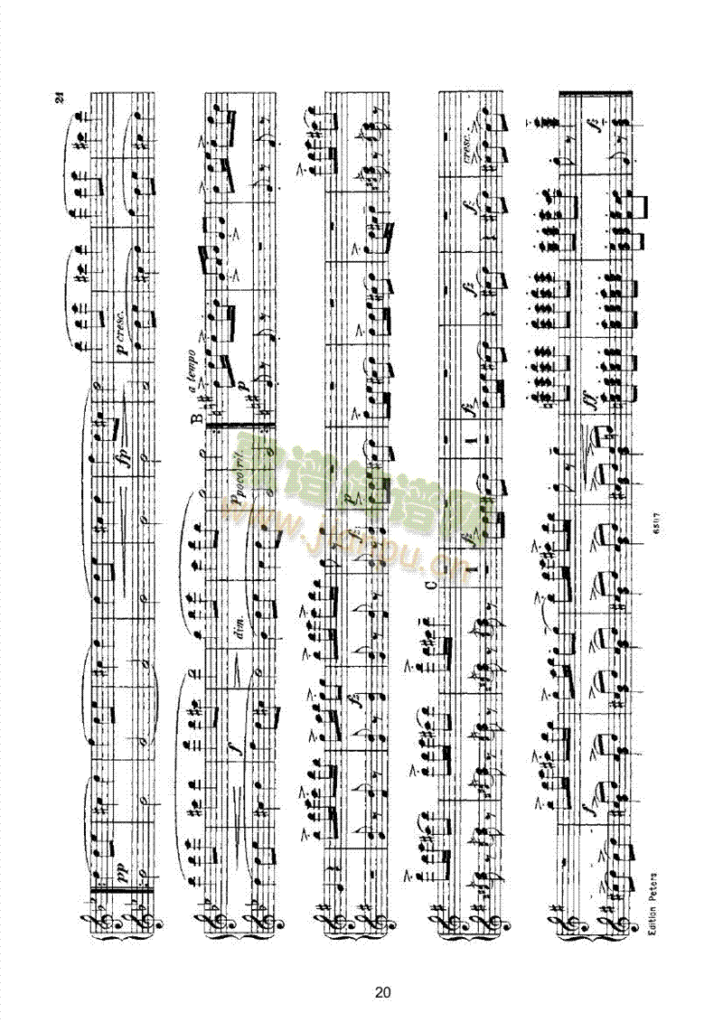 挪威舞曲（四手联弹op.35） 键盘类 钢琴20