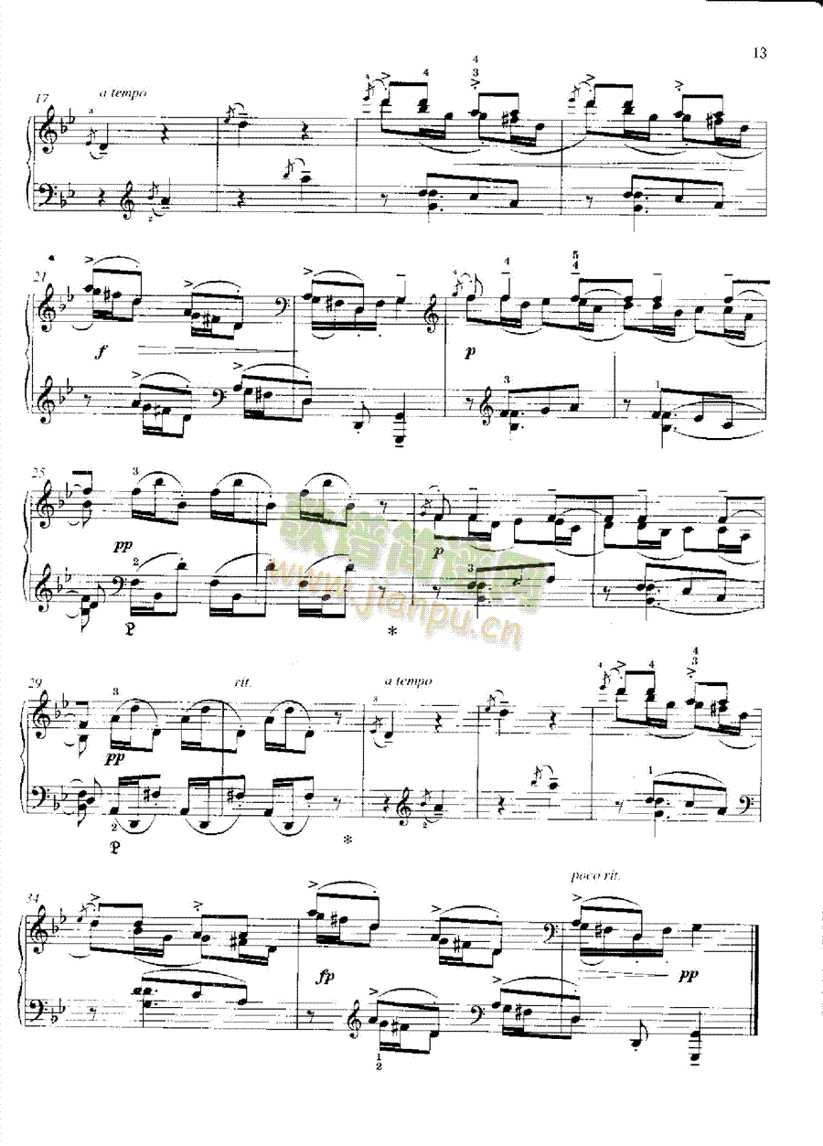 挪威舞曲―格里格(作品38之4) 键盘类 钢琴2