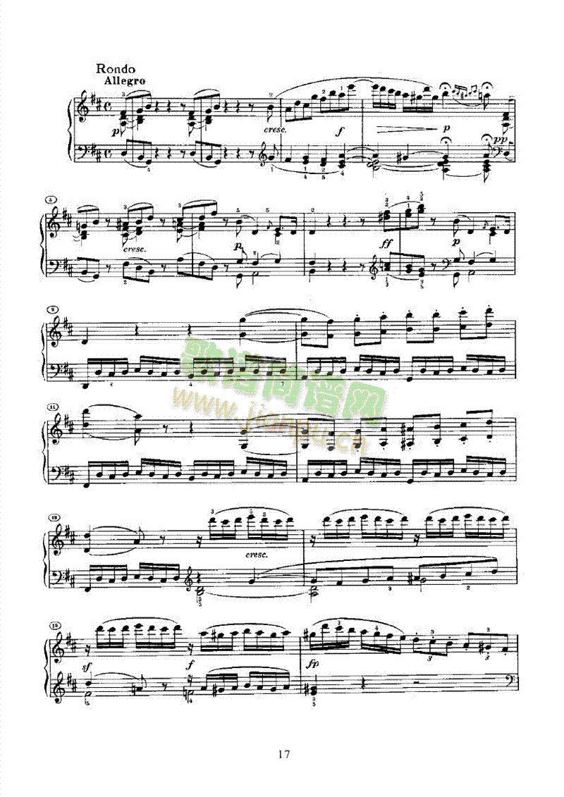 奏鸣曲(Opus10 Nr.3) 键盘类 钢琴17