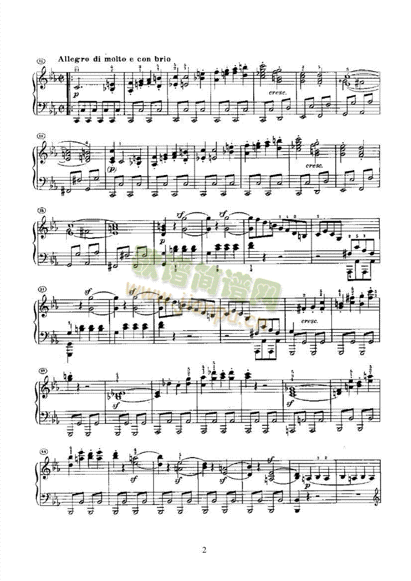 奏鸣曲(Opus13) 键盘类 钢琴2