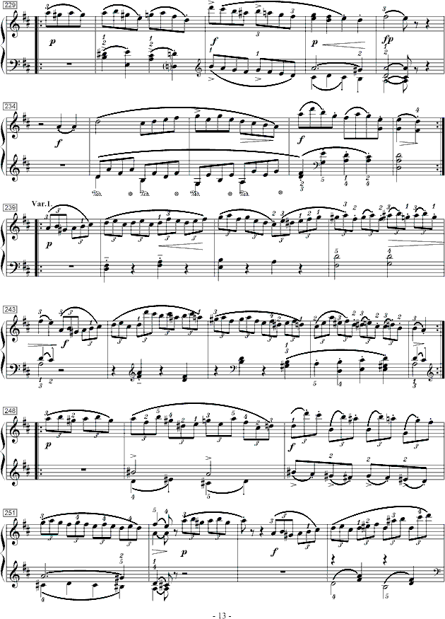 莫扎特D大调钢琴奏鸣曲K.28413