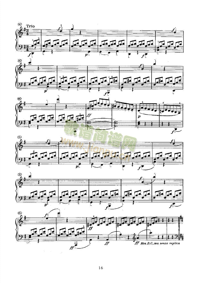 奏鸣曲(Opus10 Nr.3) 键盘类 钢琴16