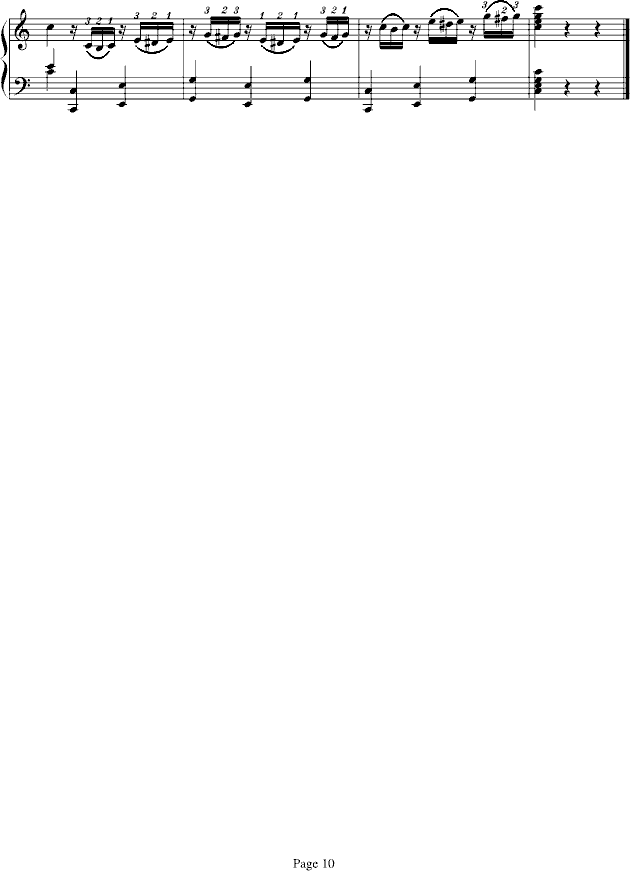 小星星变奏曲K.265(有指法)10