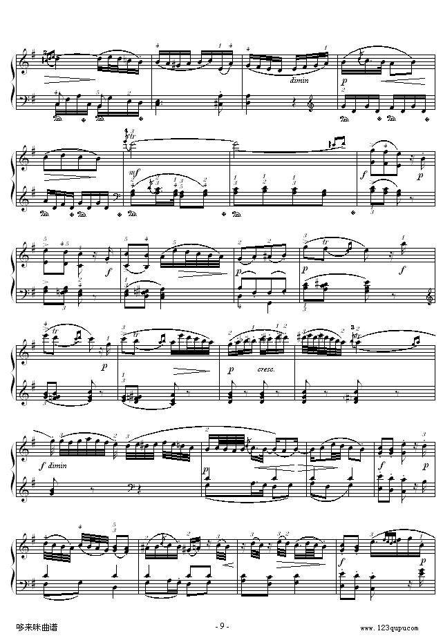 D大调奏鸣曲K.311-完整版-莫扎特9