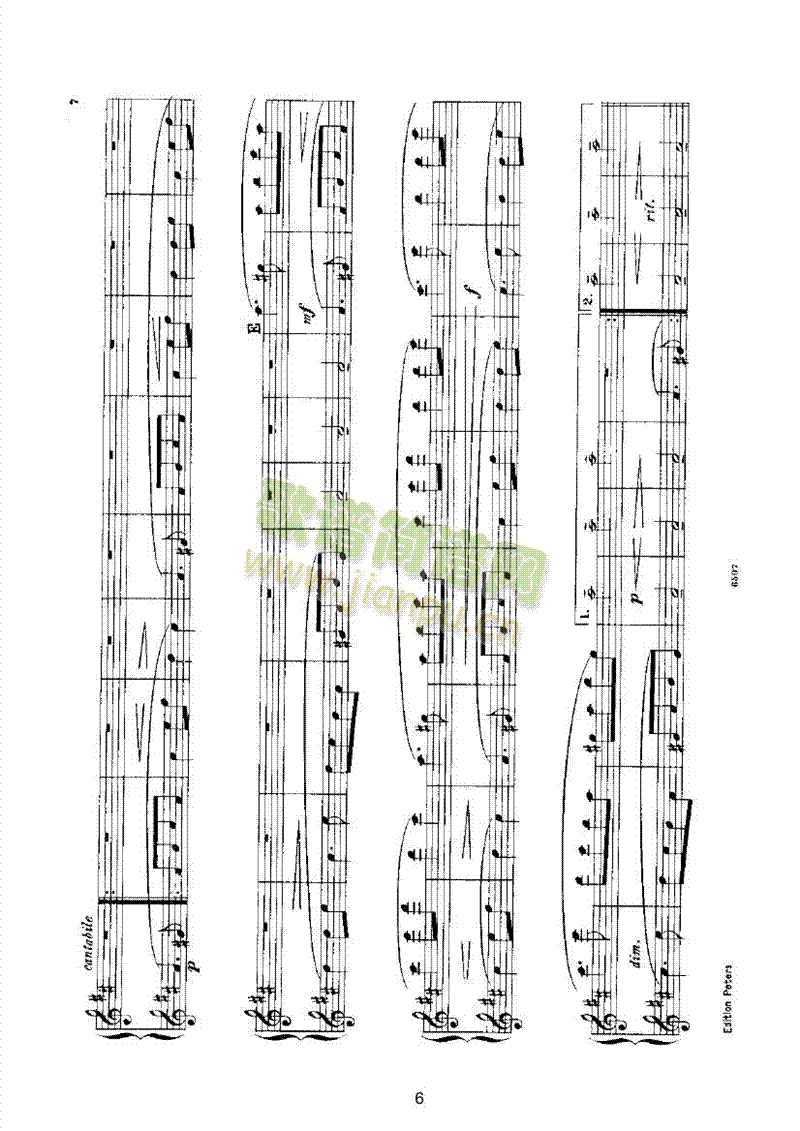 挪威舞曲（四手联弹op.35） 键盘类 钢琴6