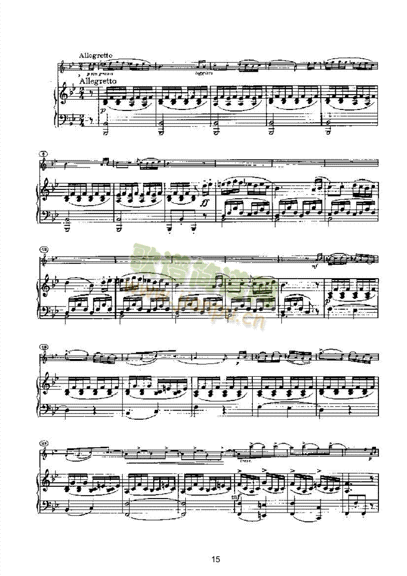 第六小提琴协奏曲 键盘类 钢琴15