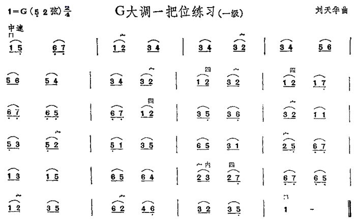 G大调一把位练习1