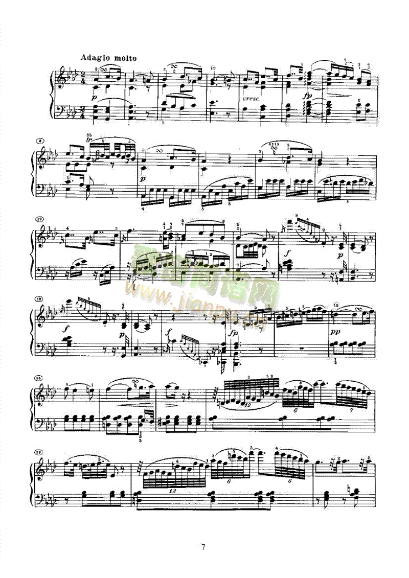 奏鸣曲(Opus10 Nr.1) 键盘类 钢琴7