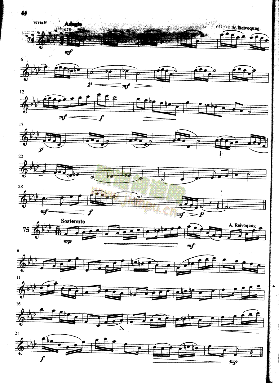 萨克斯管练习曲第100―044页1