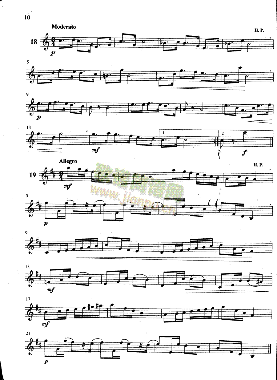 萨克斯管练习曲第100―010页1