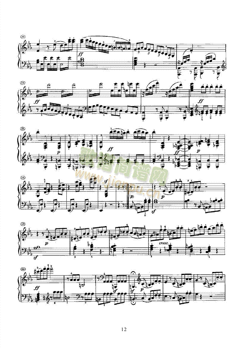 奏鸣曲(Opus10 Nr.1) 键盘类 钢琴12