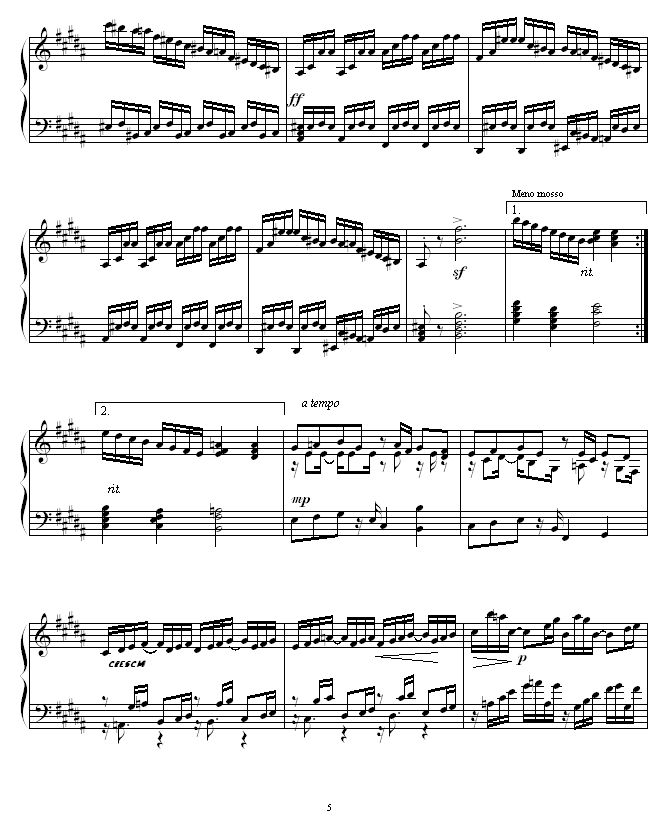Etude in B Major -圣5