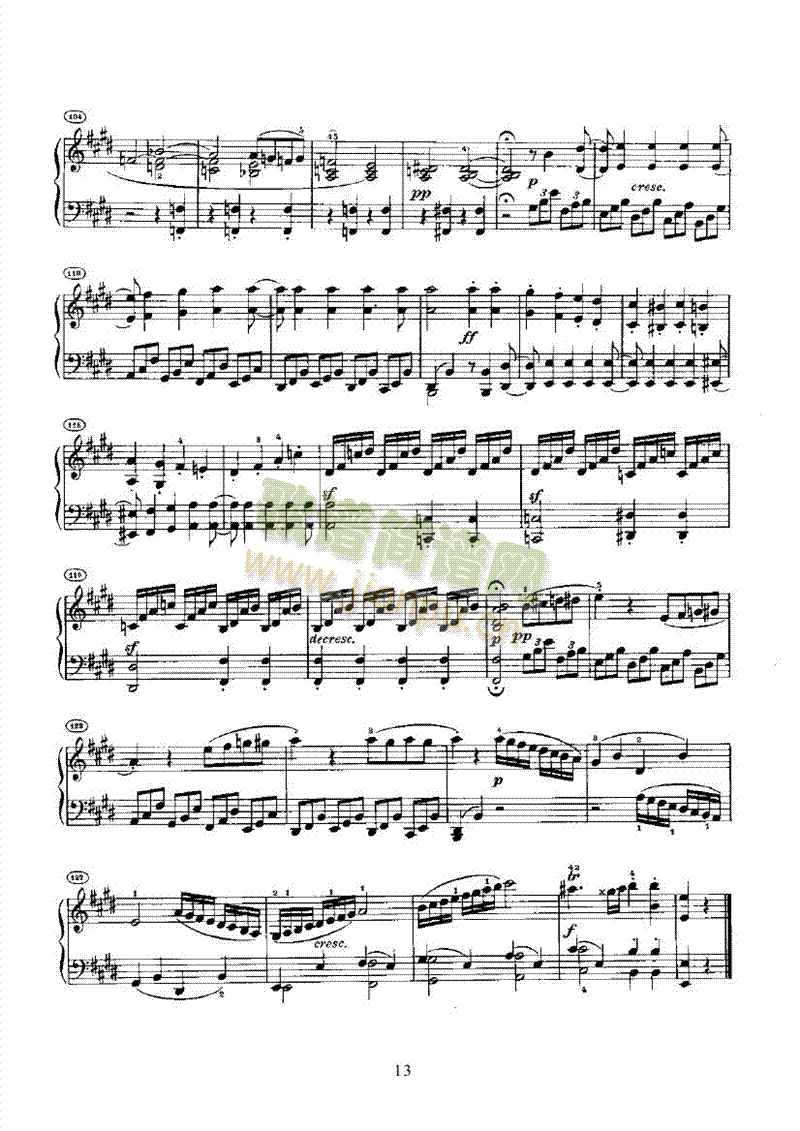 奏鸣曲(Opus14 Nr.1) 键盘类 钢琴13