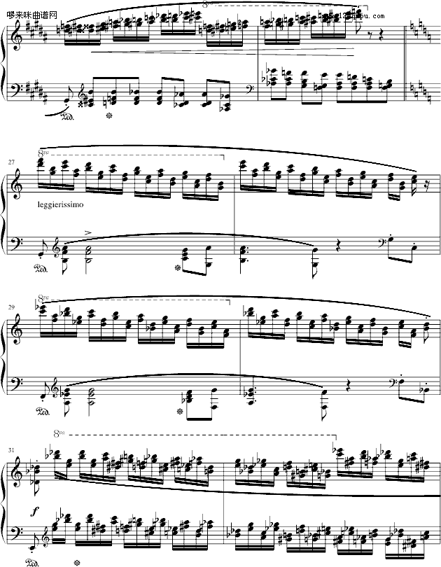 肖邦三度练习曲(op.25 no.6)-肖邦4
