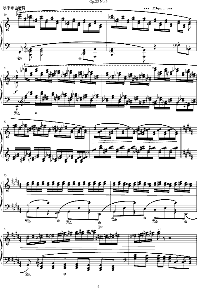 肖邦练习曲 Op.25 No.6-肖邦4