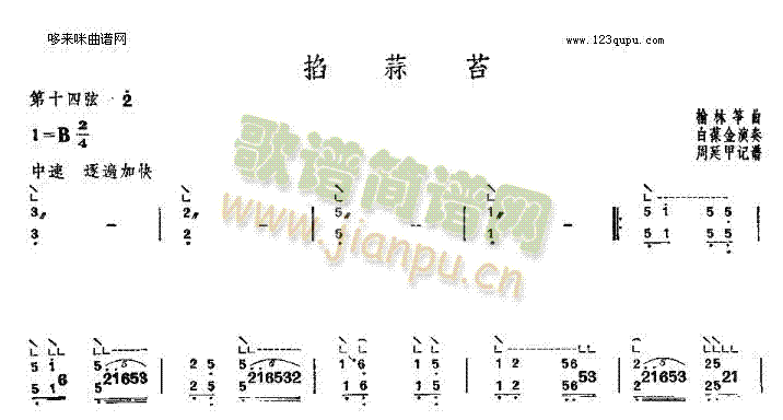 掐蒜苔-榆林筝曲1