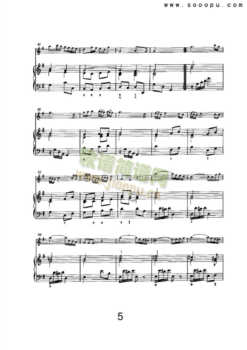 e小调第五奏鸣曲 管乐类 长笛5