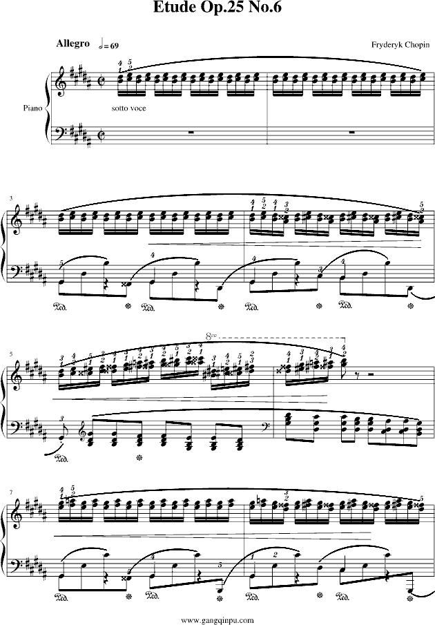 肖邦三度练习曲(op.25 no.6)1