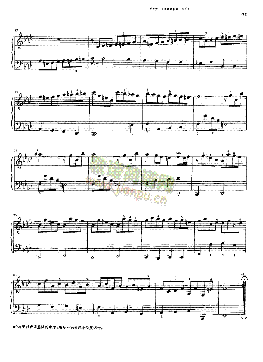 f小调奏鸣曲K386.L171 键盘类 钢琴4
