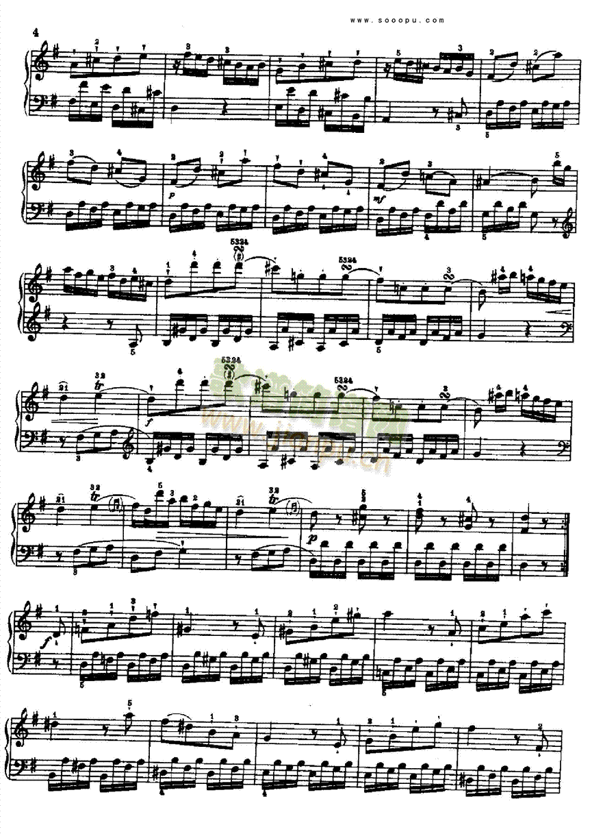 奏鸣曲一1776年出版 键盘类 钢琴2