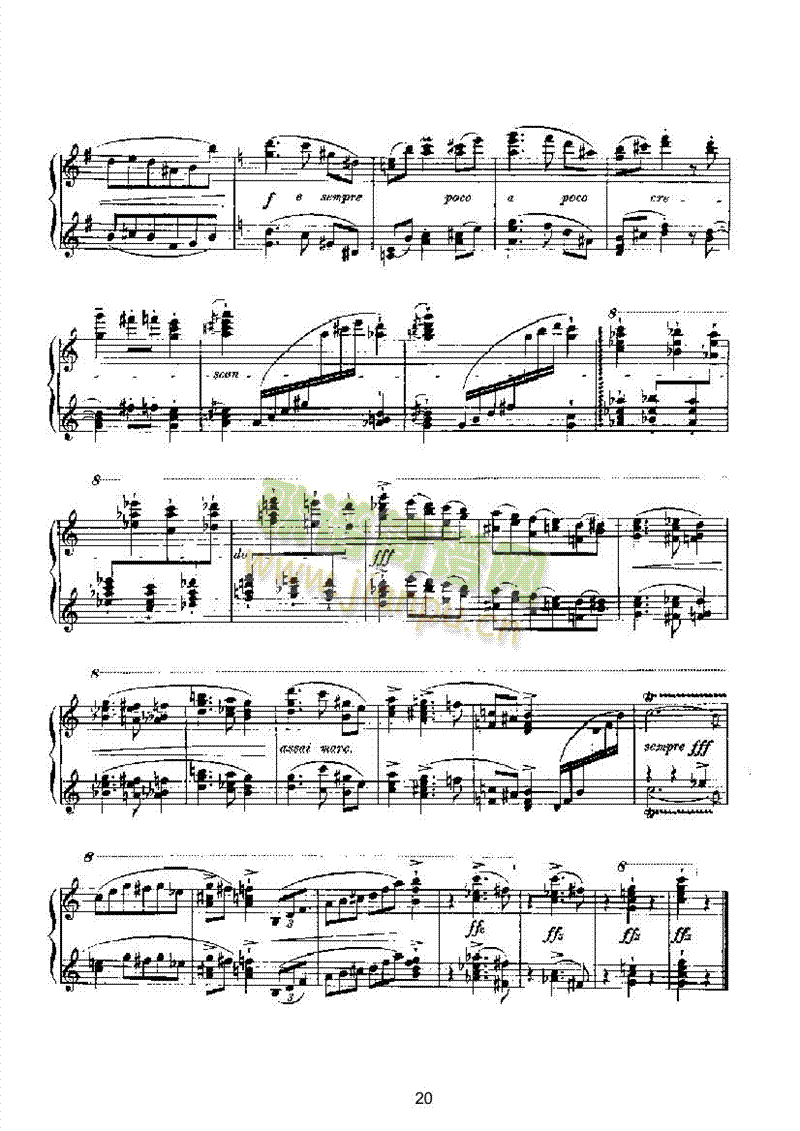 滑稽曲六首op.58（四手联弹） 键盘类 钢琴20