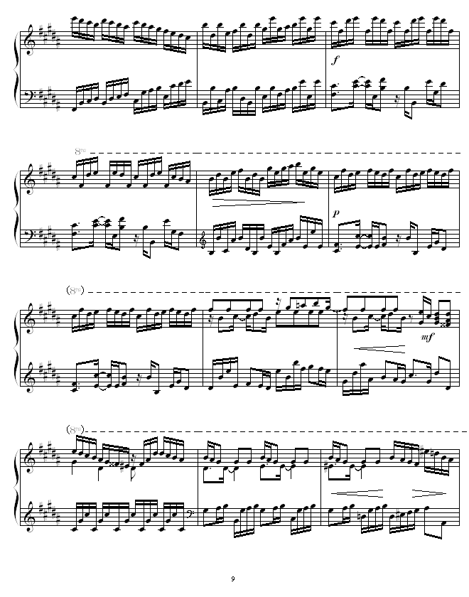Etude in B Major -圣9