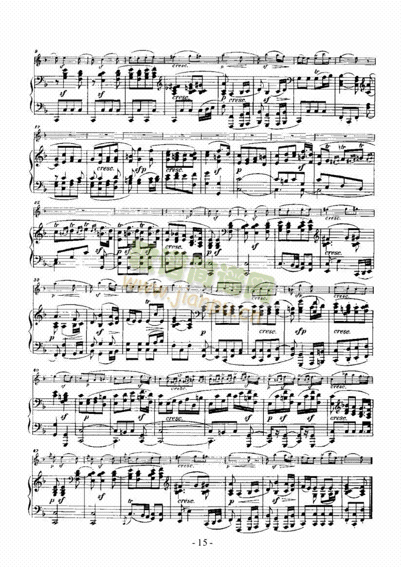 奏鸣曲A大调 歌曲类 钢琴伴奏谱15