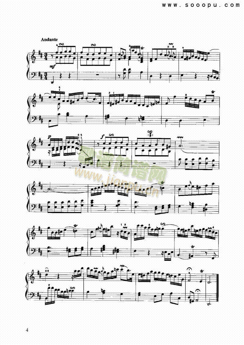 小奏鸣曲第3号 键盘类 手风琴4
