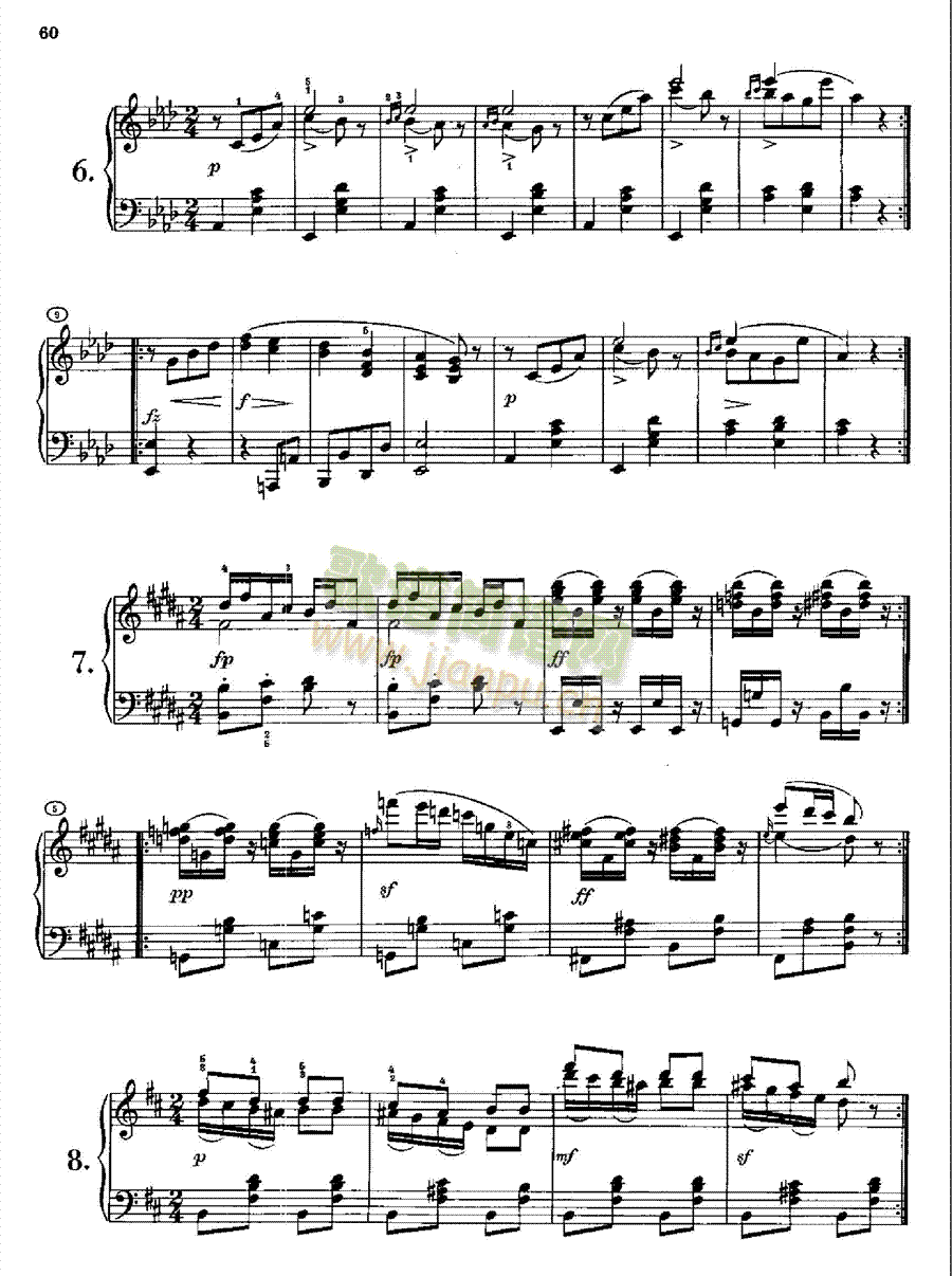 9首埃科塞兹舞曲Opus18.D145 键盘类 钢琴3