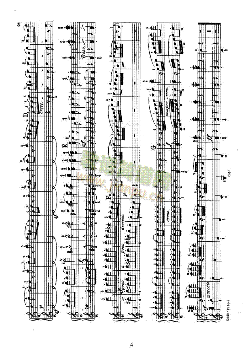 终曲(四手联弹) 键盘类 钢琴4