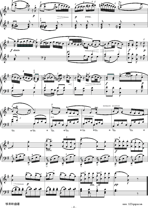 D大调奏鸣曲K.311第二乐章-莫扎特4