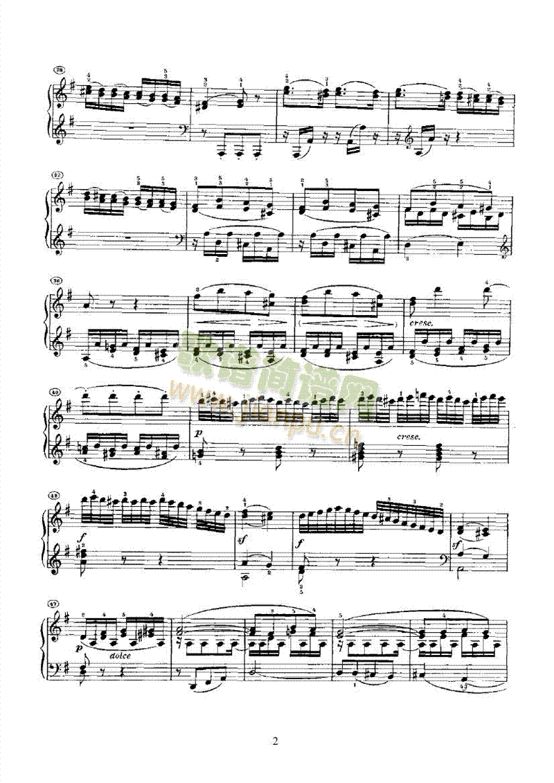 奏鸣曲(Opus14 Nr.2) 键盘类 钢琴2