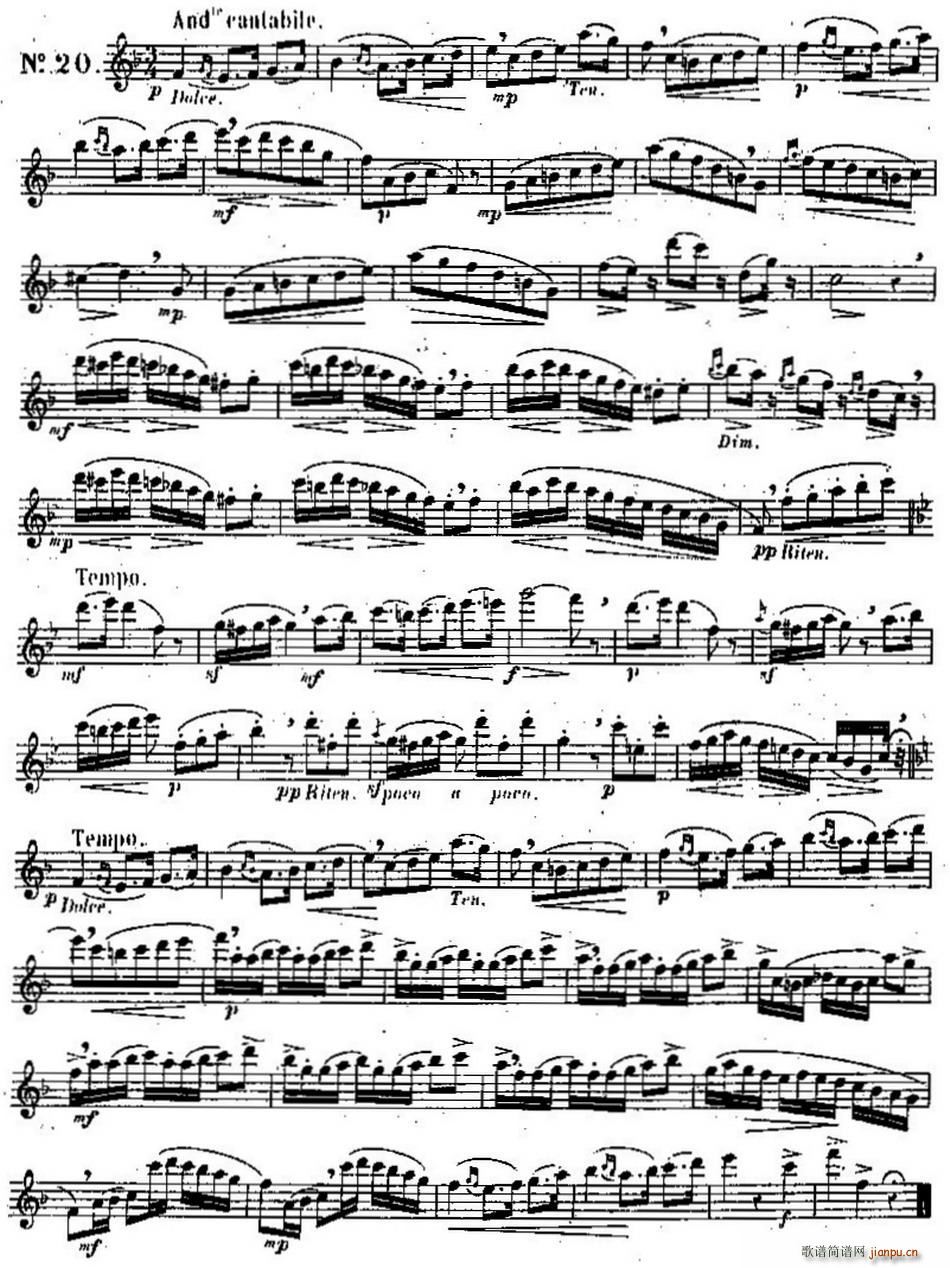 二十首练习曲作品131号(NO 20)1