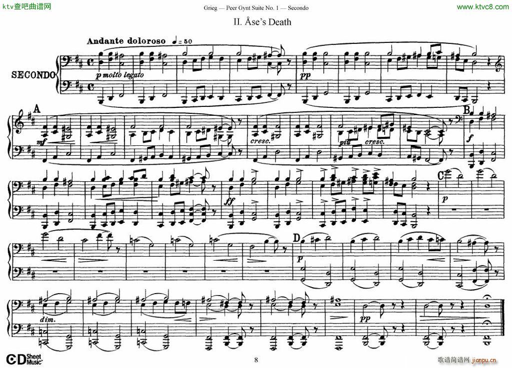 Grieg Two Symphonic Dances 4 Hands8
