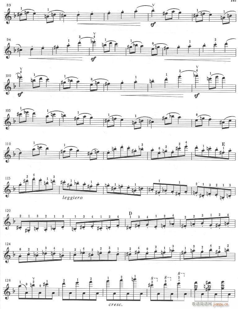 维厄唐《第四协奏曲》(d小调) 第三乐章1-5提琴3